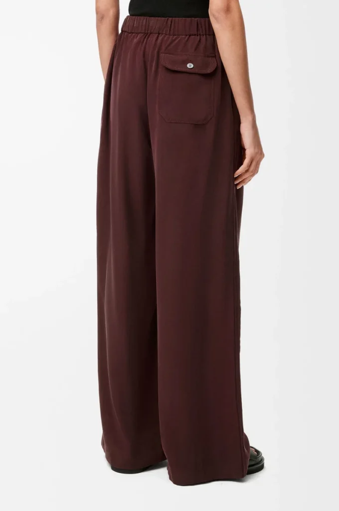 Pantalon de pyjama en soie Bordeaux
