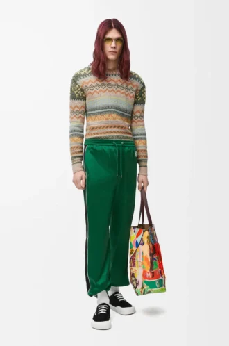 Pantalon de survêtement en jersey technique vert pop