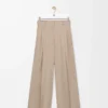 Pantalon en coton beige