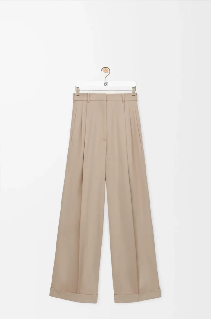 Pantalon en coton beige