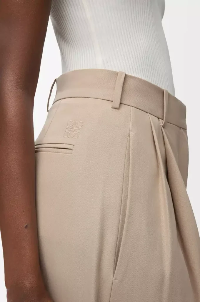 Pantalon en coton beige