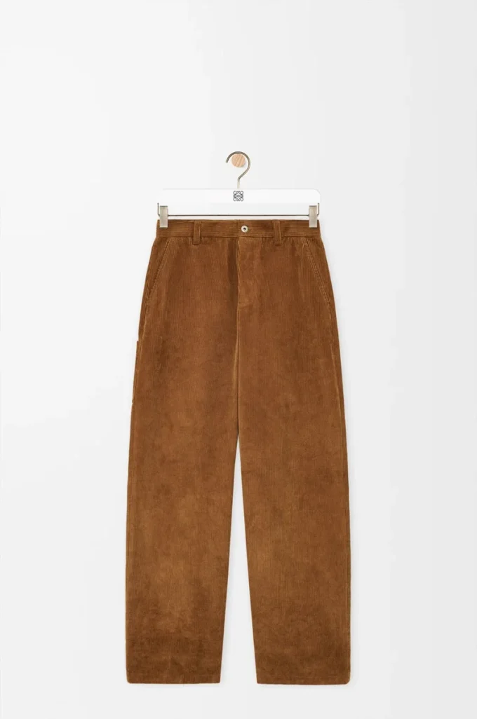 Pantalon en coton marron