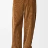 Pantalon en coton marron