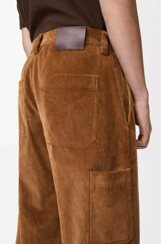 Pantalon en coton marron