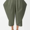 Pantalon en coton vert kaki