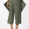 Pantalon en coton vert kaki