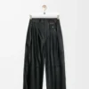 Pantalon en cuir d&rsquo;agneau nappa noir