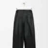 Pantalon en cuir d&rsquo;agneau nappa noir