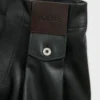Pantalon en cuir d&rsquo;agneau nappa noir