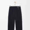 Pantalon en laine bleu marine foncé Pantalon en laine bleu marine foncé