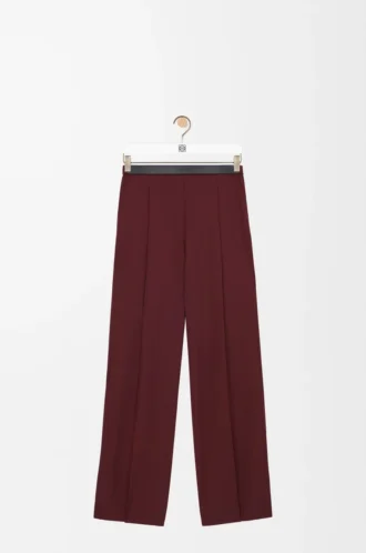 Pantalon en laine bordeaux