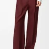 Pantalon en laine bordeaux