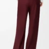 Pantalon en laine bordeaux