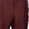 Pantalon en laine bordeaux