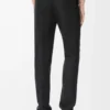 Pantalon en laine et soie Noir