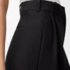 Pantalon en laine et soie Noir