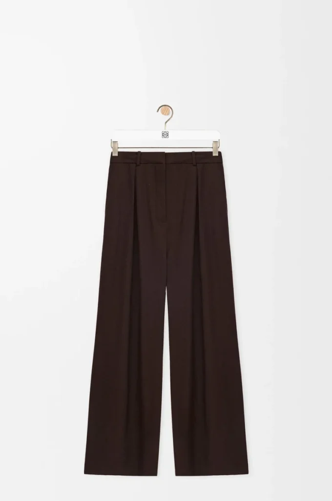 Pantalon en laine Marron
