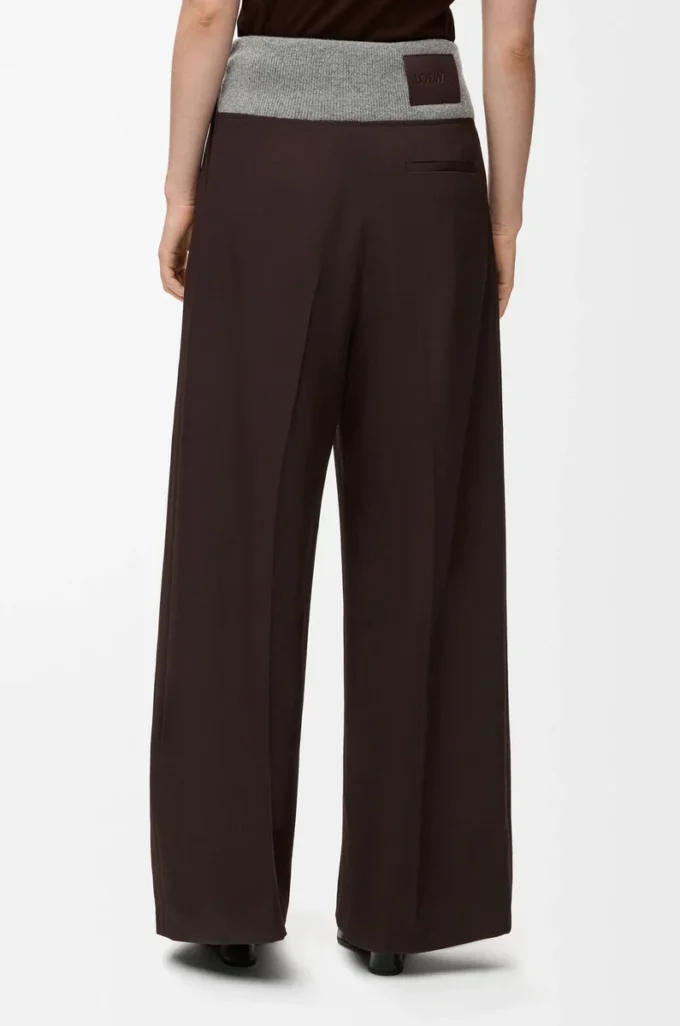Pantalon en laine Marron