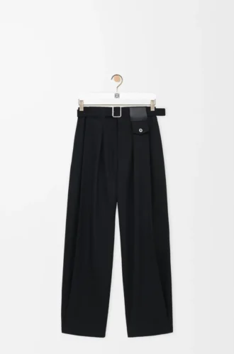 Pantalon en laine Noir