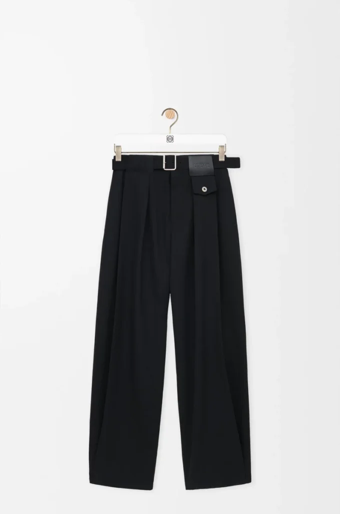 Pantalon en laine Noir