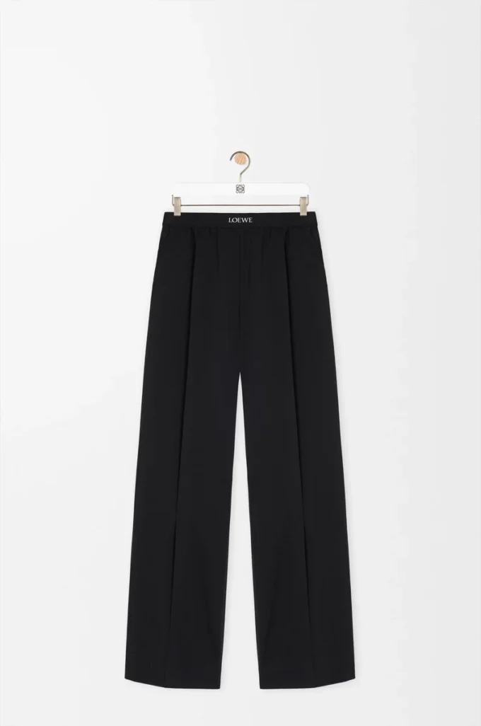 Pantalon en laine Noir