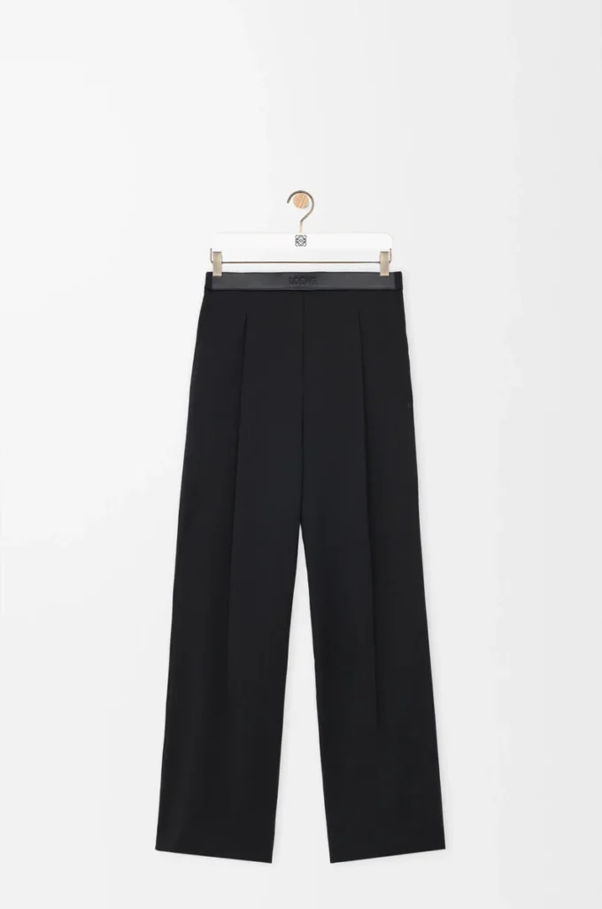 Pantalon en laine Noir