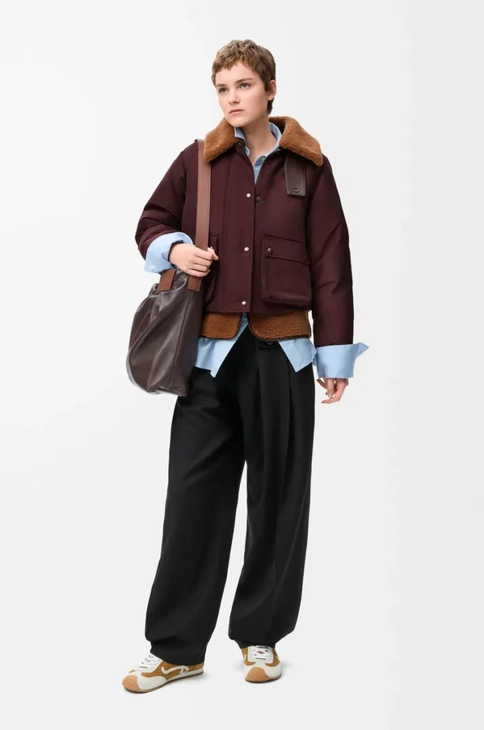 Pantalon en laine Noir