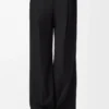 Pantalon en laine Noir