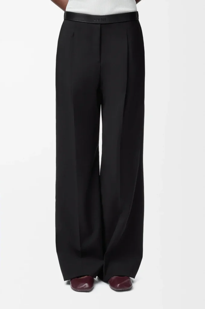 Pantalon en laine Noir