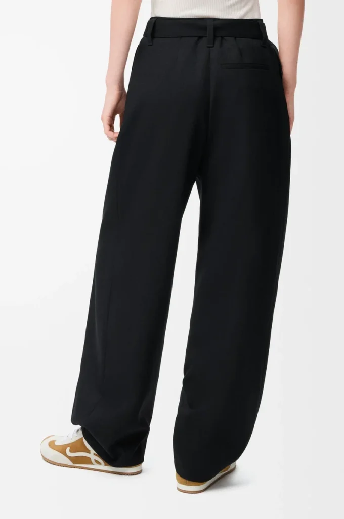 Pantalon en laine Noir