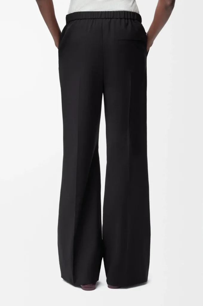 Pantalon en laine Noir