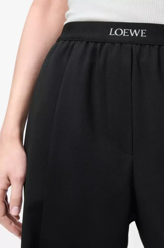 Pantalon en laine Noir