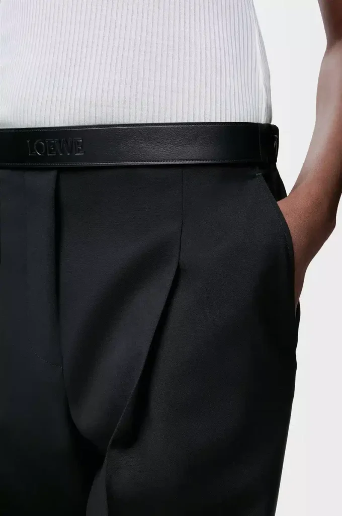 Pantalon en laine Noir