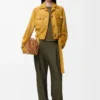 Pantalon en laine vert kaki