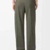 Pantalon en laine vert kaki