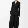 Pantalon en tissu technique Noir
