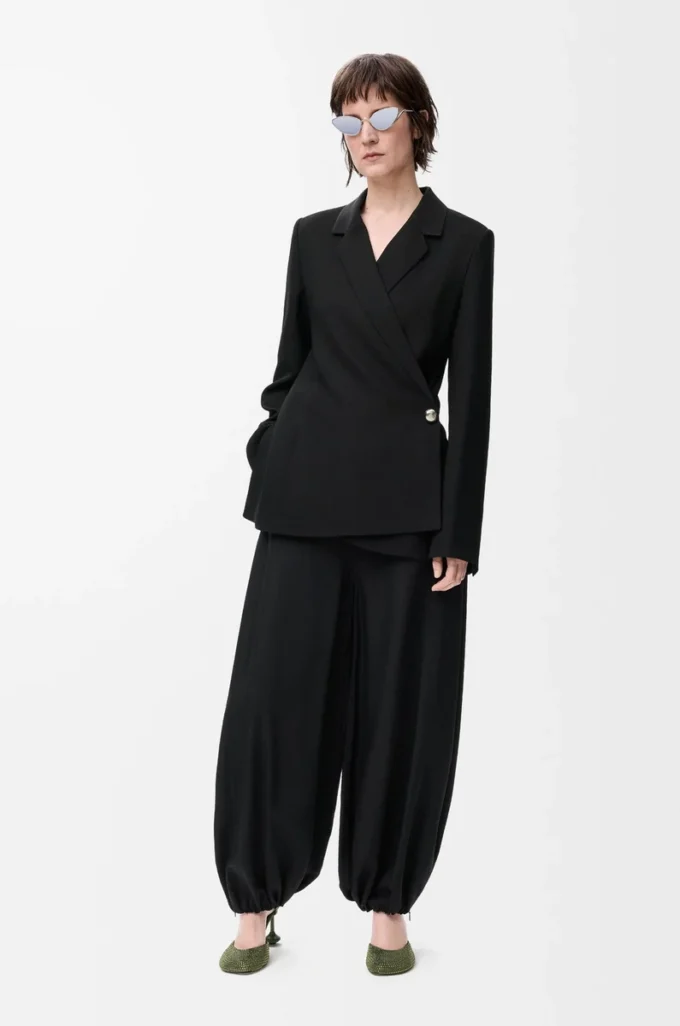 Pantalon en tissu technique Noir