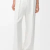 Pantalon en viscose mélangée stretch Blanc