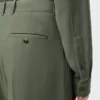 Pantalon en viscose mélangée vert kaki