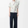Pantalon en viscose stretch bleu nuit
