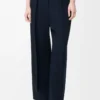 Pantalon en viscose stretch bleu nuit