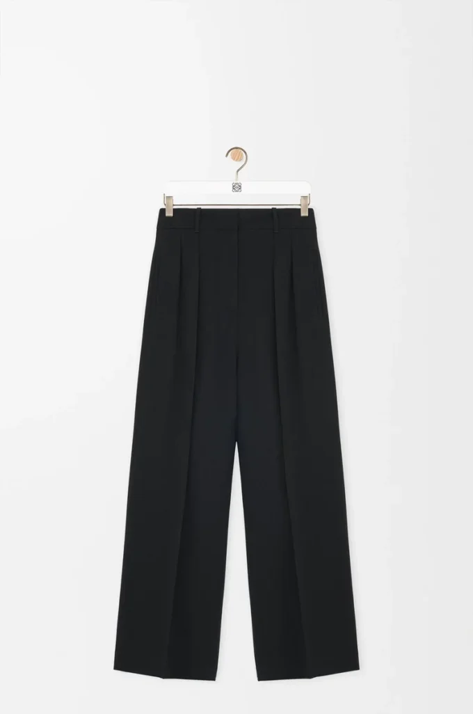 Pantalon en viscose stretch noir