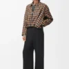 Pantalon en viscose stretch noir