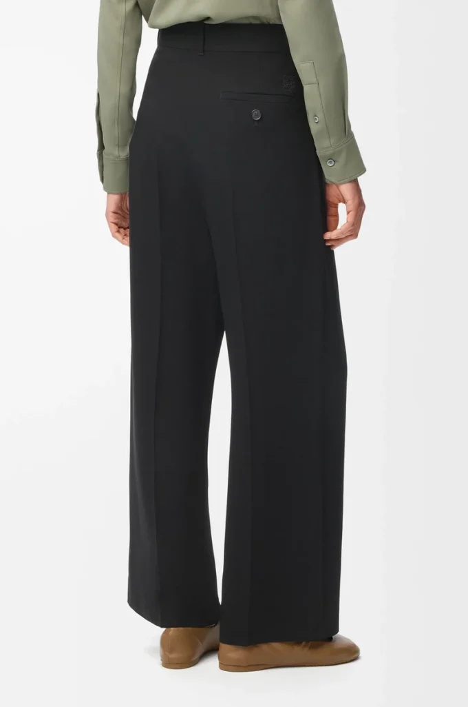 Pantalon en viscose stretch noir