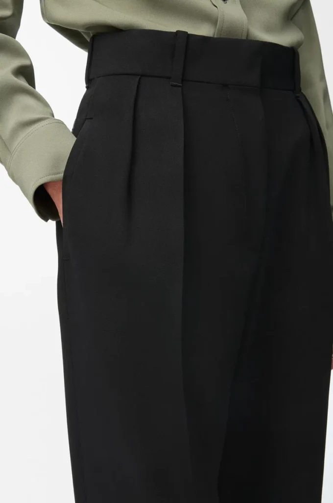 Pantalon en viscose stretch noir