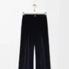 Pantalon hybride en coton et laine Bleu marine foncé/Bleu marine Pantalon hybride en coton et laine Bleu marine foncé/Bleu marine