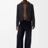 Pantalon hybride en coton et laine Bleu marine foncé/Bleu marine Pantalon hybride en coton et laine Bleu marine foncé/Bleu marine