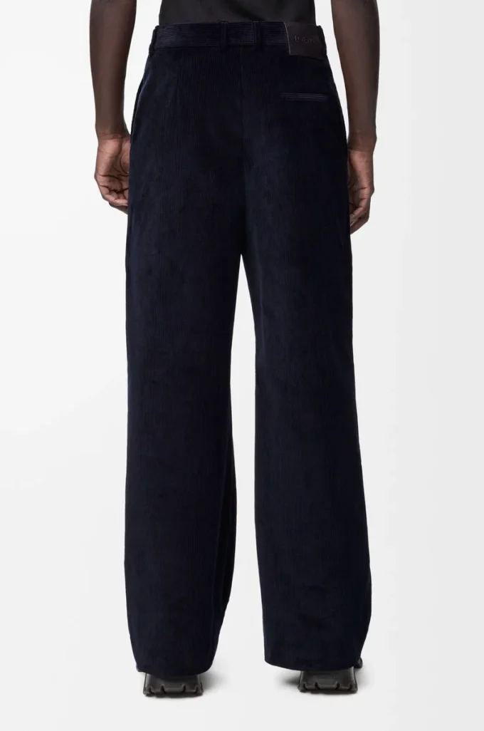 Pantalon hybride en coton et laine Bleu marine foncé/Bleu marine Pantalon hybride en coton et laine Bleu marine foncé/Bleu marine