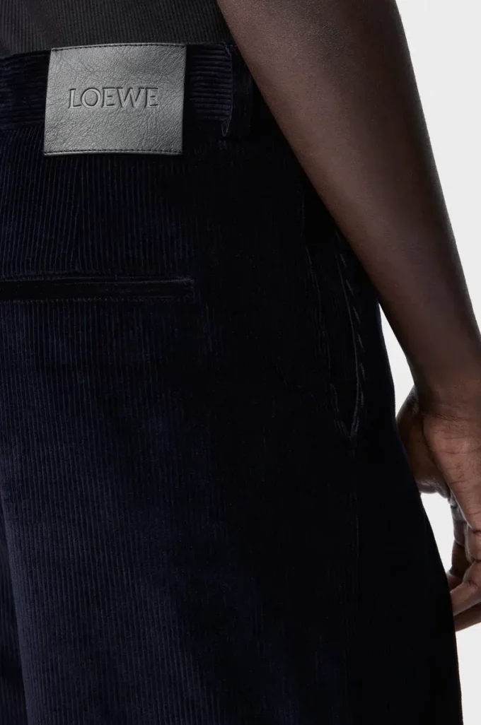 Pantalon hybride en coton et laine Bleu marine foncé/Bleu marine Pantalon hybride en coton et laine Bleu marine foncé/Bleu marine