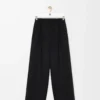 Pantalon large en laine Noir